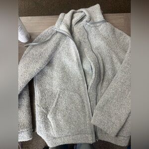 lululemon athletica Gray Boiled Wool Teddy Jacket